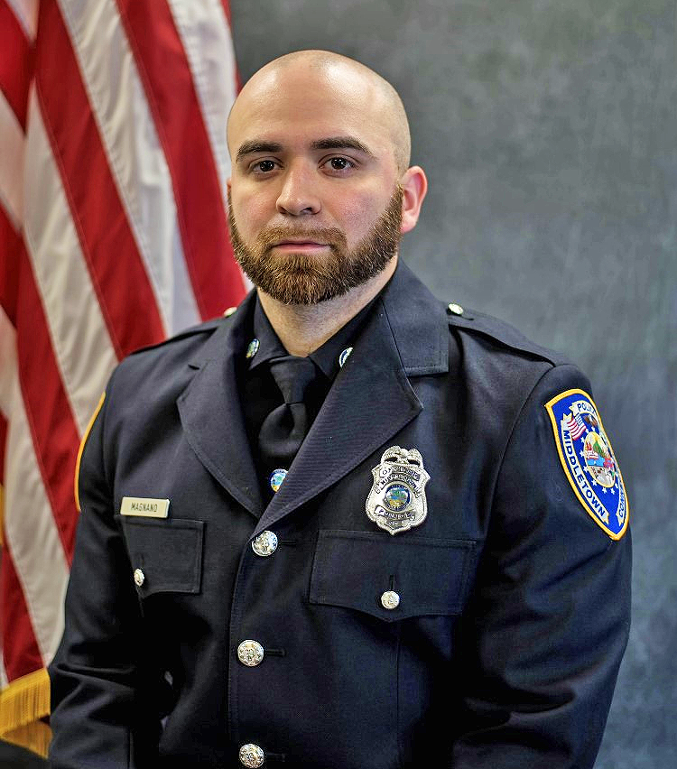 Officer Emilio Magnano of the Middletown (CT) Police Department