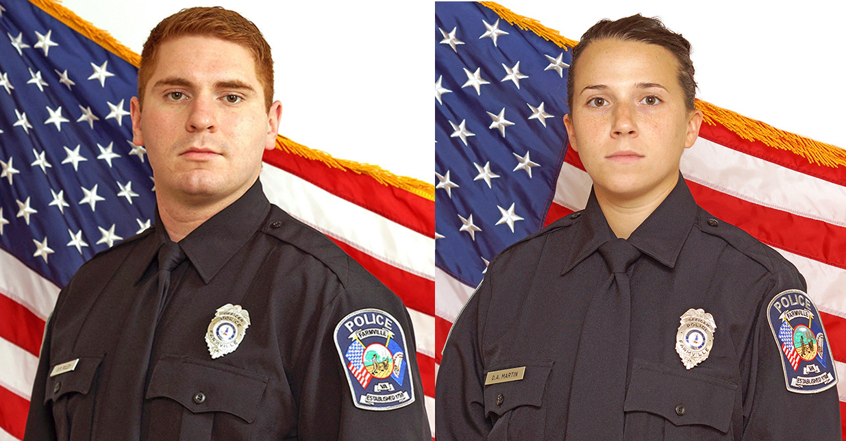 Officers Dalton Foley and Olivia Martin